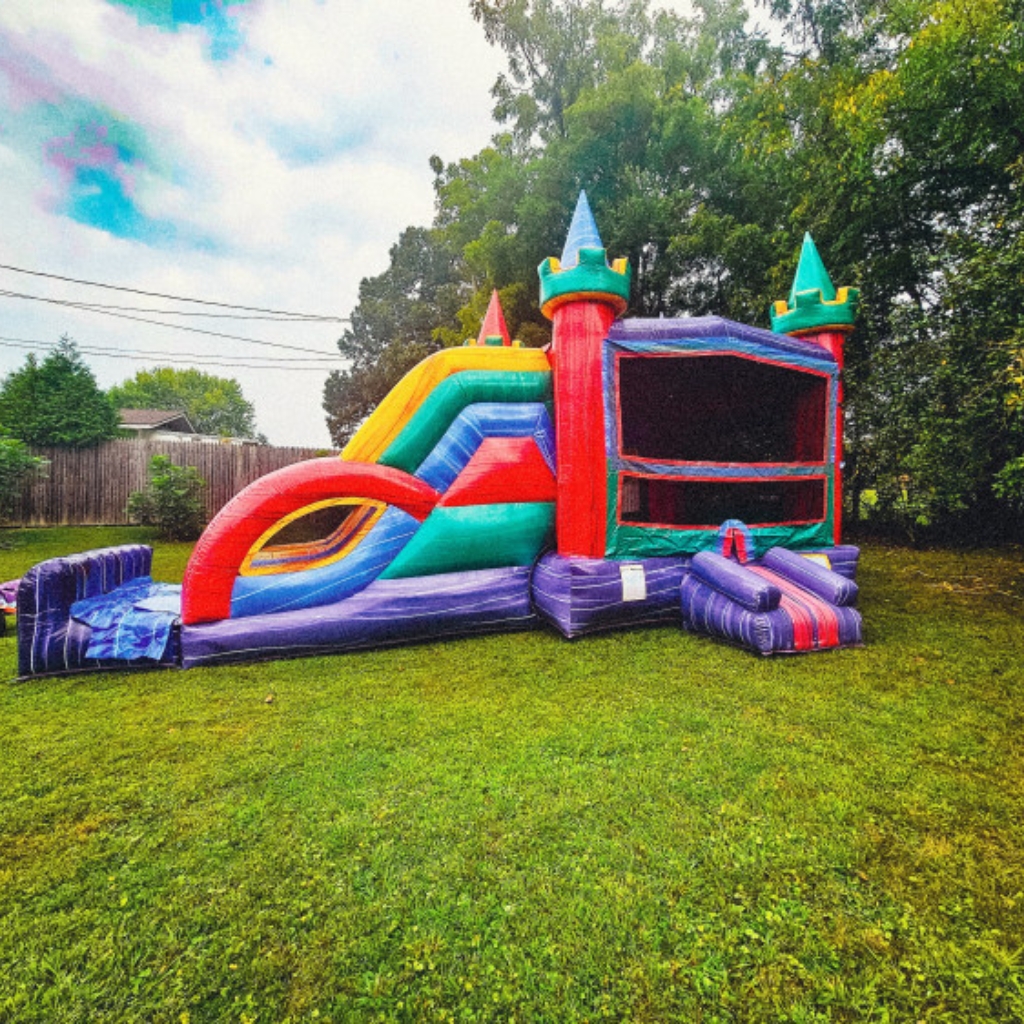 Rent exciting inflatable bounce house waterslide combos in Knoxville, TN. Perfect for all ages and events. Book now with Bounce Knoxville Party Rentals!