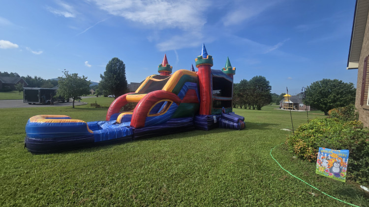 Bounce house waterslide combos